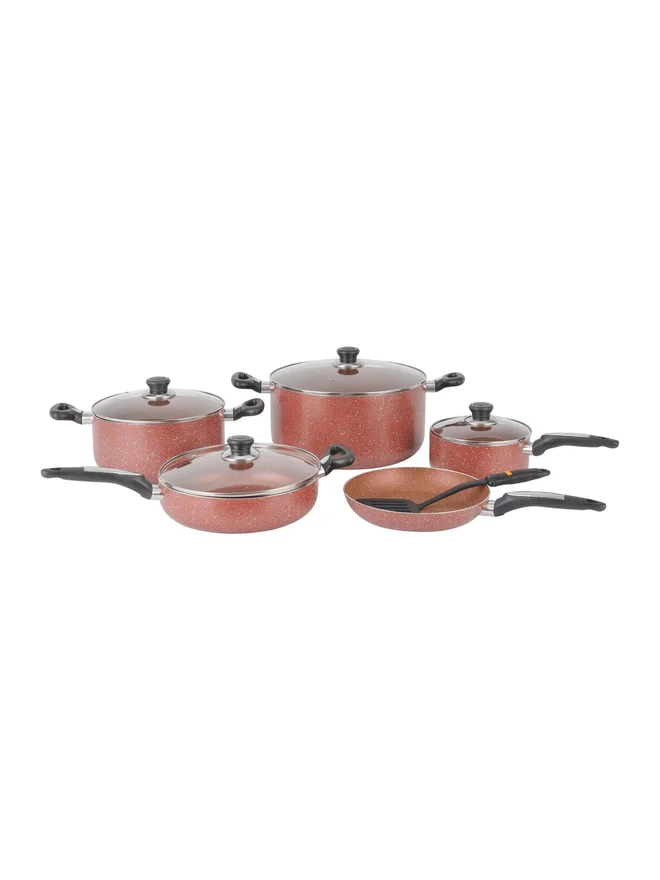 Royalford 10-Pieces Granite Cookware Set, Induction compatible RF10244