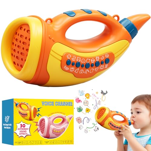Aooess Voice Changer Toy for Kids 57 Animal Sounds Horn 30 Fun Sound Effects Lights Voice Changer Device Kids Hunting Toys Nature Exploration Outdoor Toys for Boys Girls Ages 38 Olds Orange - Image 1