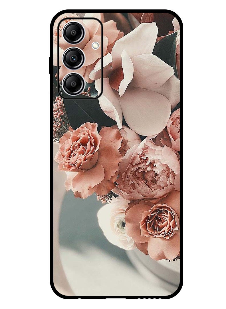 Theodor Protective Case Anti Scratch Shock Proof Bumper Cover For Samsung Galaxy A55 Peach Roses - Image 1