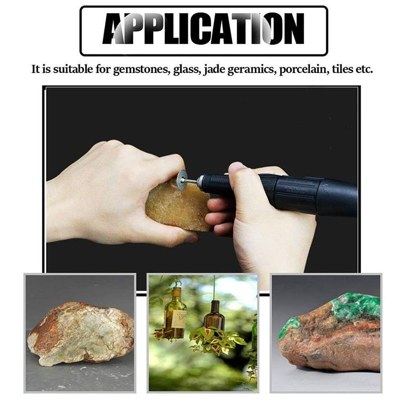 Diy Crafts CTDIYHI47981 Assorted Sizes Diamond Cutting Wheel Kit With 2 Pcs Mandrel And Screwdriver Design No 2 Pack 34 Multicolor - Image 3