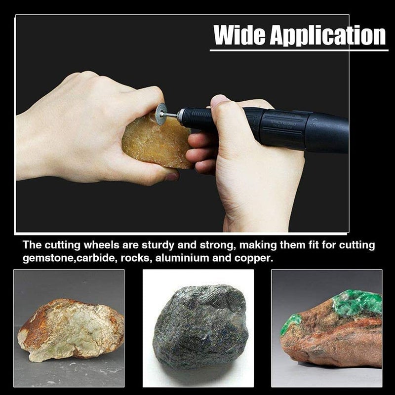 Diy Crafts CTDIYHI47981 Assorted Sizes Diamond Cutting Wheel Kit With 2 Pcs Mandrel And Screwdriver Design No 2 Pack 34 Multicolor - Image 2