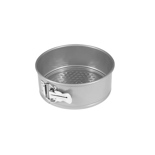 Meyer Bakemaster Carbon Steel Non Stick Springform Cake Tin | Baking Pan | Round Cake Mould | Cake Tin Small | Cake Tray for Baking | Removable Cake Mould | Spring Form pan, 18cm, Grey - Image 1