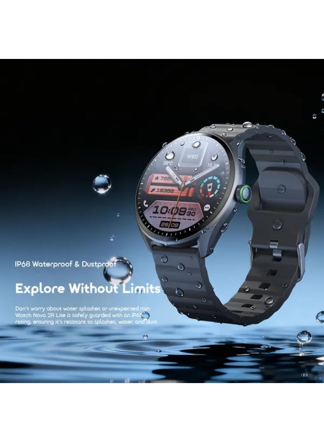 أورايمو ساعة نوفا 2R لايت الذكية (OSW-824) - شاشة AMOLED مقاس 1.43 بوصة، مكالمات بلوتوث، أكثر من 100 وضع رياضي، مقاومة للماء بمعيار IP68، متتبع معدل ضربات القلب ومستوى تشبع الأكسجين في الدم - أسود 300 mAh - Image 5