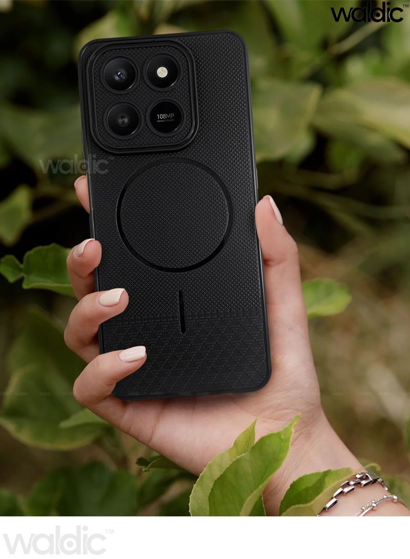 ولديك جراب Honor X7d Premium | غطاء سيليكون فاخر مصمم خصيصًا لهاتف Honor X7d | جراب Honor X7d لحماية الكاميرا والسقوط، غطاء خلفي رفيع واقٍ لهاتف Honor X7d - أسود - Image 5
