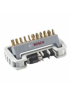 NIBEMINENT 12-Piece MaxGrip Screwdriver Bit And Holder Set Gold/Black  - Image 1