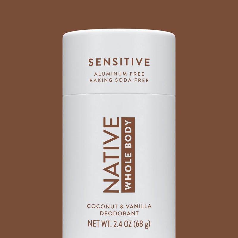 native مزيل عرق طبيعي للجسم بالكامل على شكل عصا يحتوي على مكونات طبيعية، مزيل عرق للرجال والنساء | حماية من الروائح لمدة 72 ساعة، خالي من الألمنيوم مع زيت جوز الهند وزبدة الشيا | جوز الهند والفانيليا - Image 2