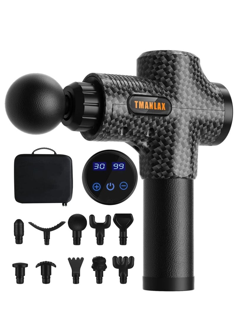 Massage Gun Deep Tissue Massager,Handheld Percussion Massager with 10 Different Massage Heads 30 Speeds - Image 1