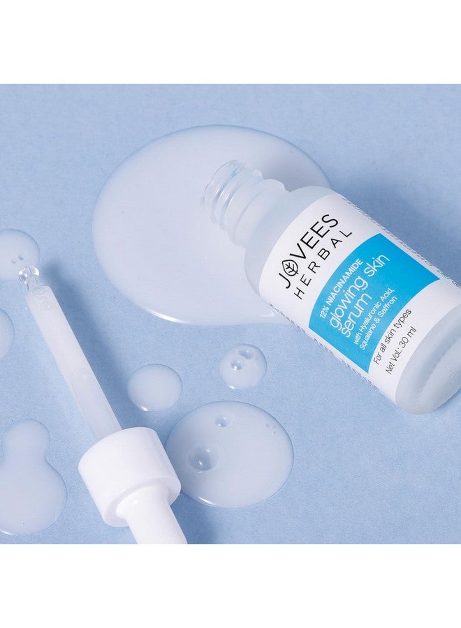 Jovees Herbal 12% Niacinamide Glowing Skin Serum With Hyaluronic Acid Squalane & Saffron Reduces Dullness Hydrates & Repairs Skin For Day And Night Use For All Skin Type 30 Ml - Image 2