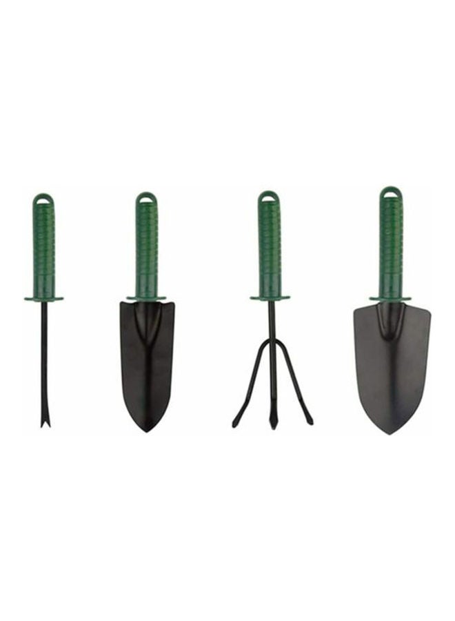 NIBEMINENT 4-Piece Garden Tools Black/Green - Image 1