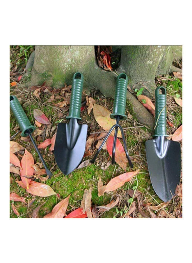 NIBEMINENT 4-Piece Garden Tools Black/Green - Image 2