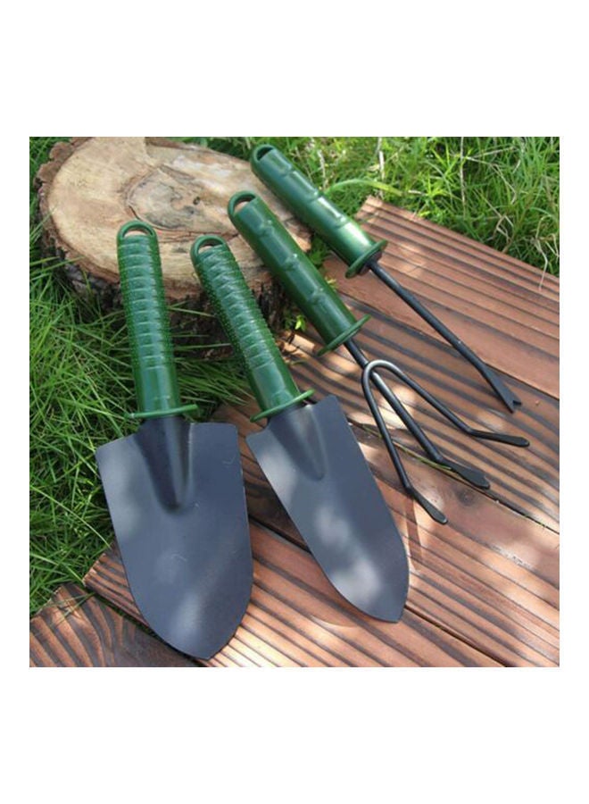 NIBEMINENT 4-Piece Garden Tools Black/Green - Image 3