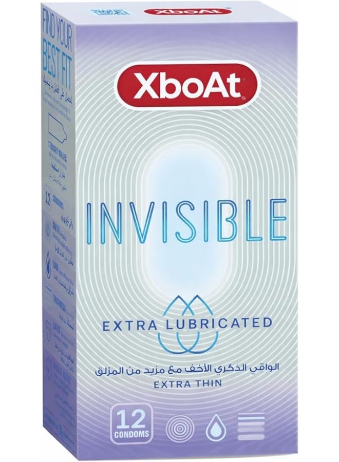 Xboat Invisible Condoms, Extra Lubricated, Extra Thin, 12 Count - Image 3