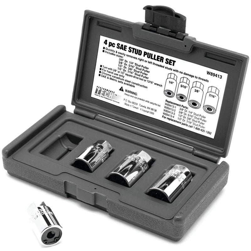 Performance Tool W89413 4-Piece SAE Stud Puller Set - Image 1