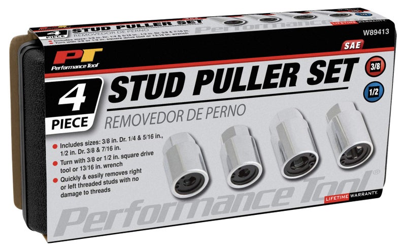 Performance Tool W89413 4-Piece SAE Stud Puller Set - Image 4