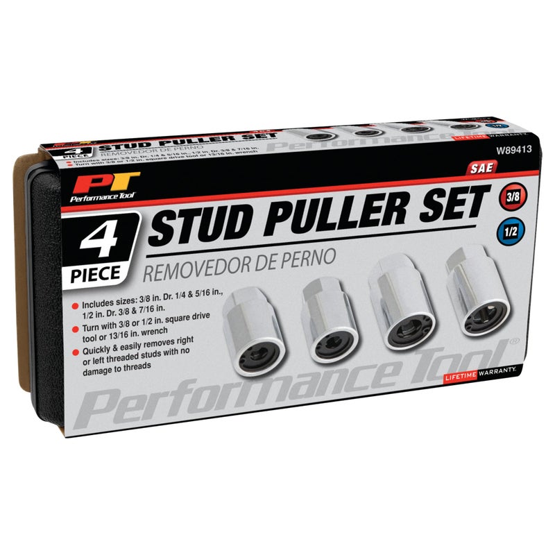 Performance Tool W89413 4-Piece SAE Stud Puller Set - Image 3