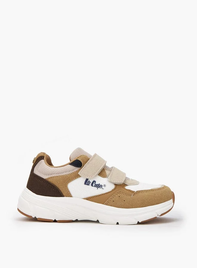Lee Cooper Boys' Colourblock Sneakers with Hook and Loop Closure