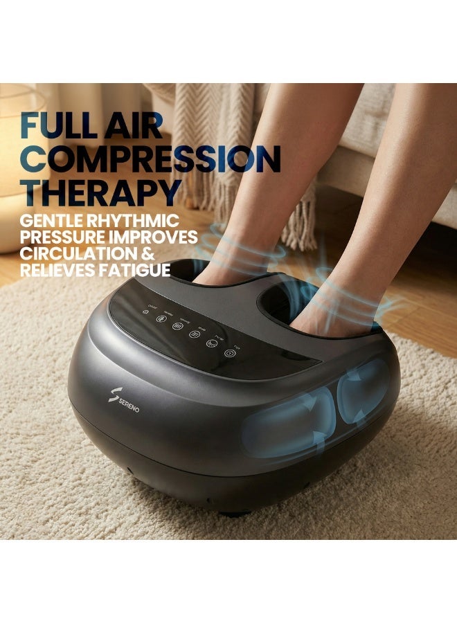 Sereno Life Midnight Electric Foot Massager Machine with Heat, Air Compression, Rolling Massage, 3 Modes & 9 Intensity Levels – Foot Massager for Pain Relief & Circulation – Home Foot Massage Device - Image 2