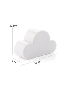 2-Piece Cloud Shaped Magnetic Key Holder Set White 5.8x3x10cm