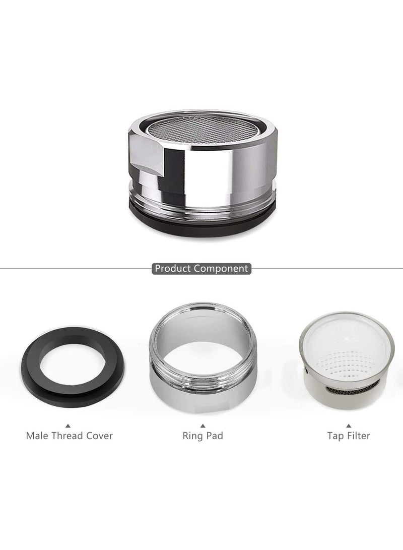 HZYH 3 Pcs Faucet Aerator, Faucet Replacement Parts, Chrome Finish, Corrosion Resistant, Non Leakage, Safe and Durable, Can Be Used for Most 24MM Faucets, Suitable for Kitchen, Bathroom, Toilet - Image 3