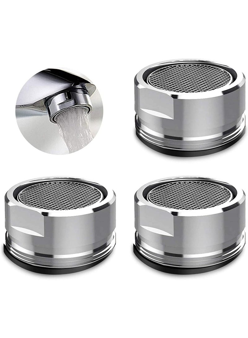 HZYH 3 Pcs Faucet Aerator, Faucet Replacement Parts, Chrome Finish, Corrosion Resistant, Non Leakage, Safe and Durable, Can Be Used for Most 24MM Faucets, Suitable for Kitchen, Bathroom, Toilet - Image 1
