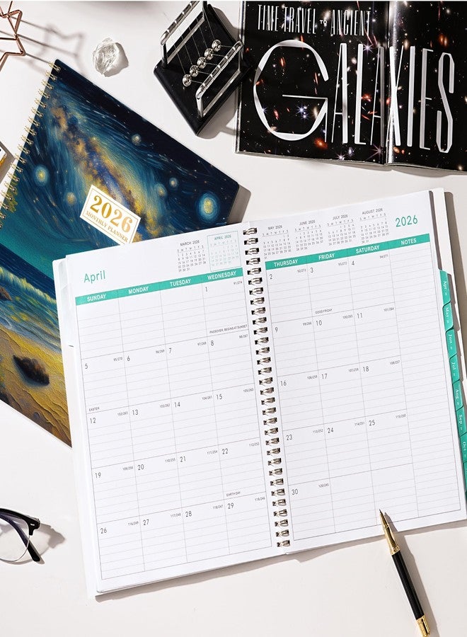 Pinchoco 2025-2026 Monthly Planner - Monthly Planner 2025-2026, JUL. 2025 - DEC. 2026 Monthly Planner with Notes, 8.5" x 11", 2025-2026 Calendar Monthly Planner with Holidays and Back Pocket, Twin-Wire Binding - Image 2