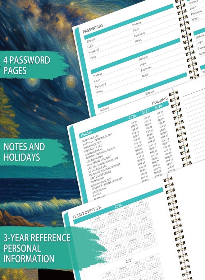 Pinchoco 2025-2026 Monthly Planner - Monthly Planner 2025-2026, JUL. 2025 - DEC. 2026 Monthly Planner with Notes, 8.5" x 11", 2025-2026 Calendar Monthly Planner with Holidays and Back Pocket, Twin-Wire Binding - Image 4