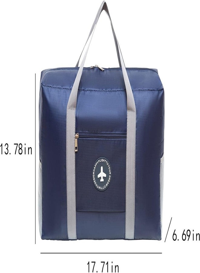 Keetly Travel Bag Foldable Duffle Bag Spirit Airlines Personal Item Bag for Women Men Lightweight Short Trip Carry On Bag Sports Gym Tote Weekender Overnight Bag (Blue) - Image 2