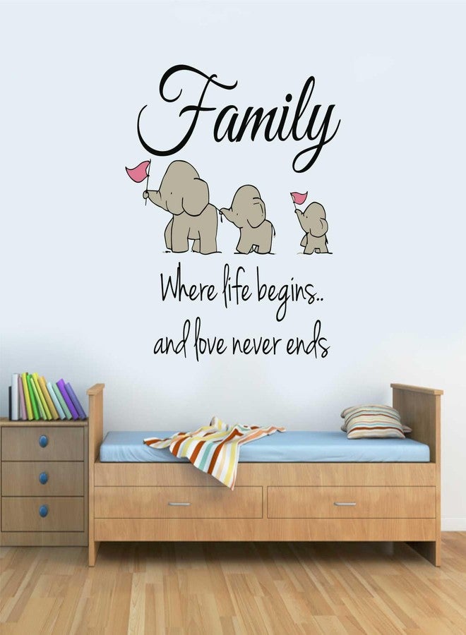 Wall Attraction™ Family Together Quote Wall Stickers & Murals Size - 58x58cm MD69_S - Image 2