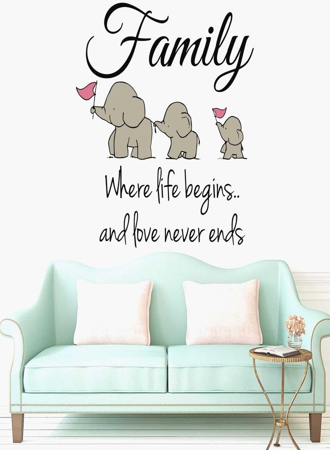 Wall Attraction™ Family Together Quote Wall Stickers & Murals Size - 58x58cm MD69_S - Image 1