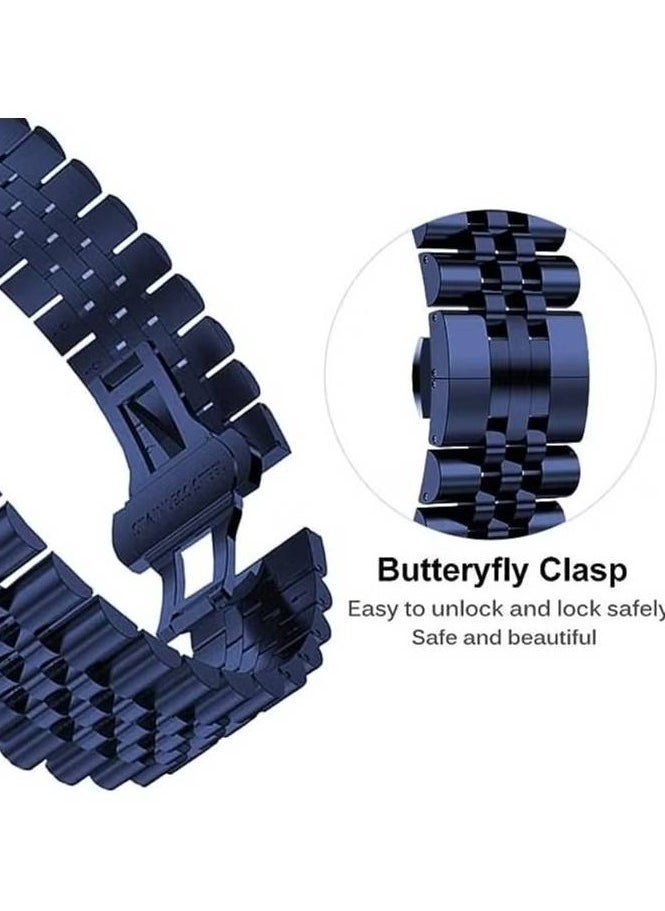 Replacement Band Compatible with Apple Watch 45mm / 44mm / 42mm, Stainless Steel Solid Strap Metal Bracelet for Apple Watch Series 7/6/5/4/3/2/SE - Image 2