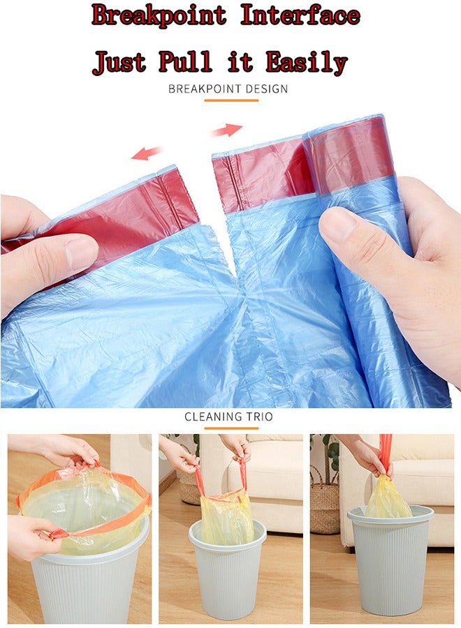 10-Rolls Household Garbage Bags,Garbage Can Plastic Trash Bags,Drawstring Portable Classification Bag for Home Kitchen/Office/Hotels/Schools - Image 5