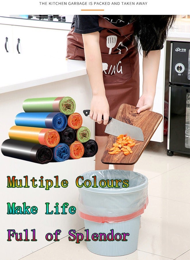 10-Rolls Household Garbage Bags,Garbage Can Plastic Trash Bags,Drawstring Portable Classification Bag for Home Kitchen/Office/Hotels/Schools - Image 4