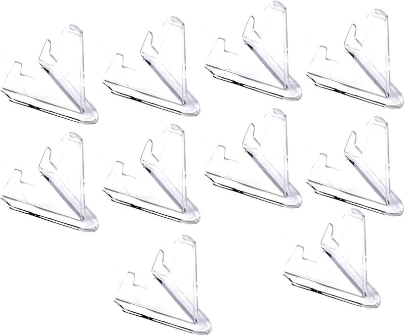 Acrylic Commemorative Coin Display Stand Transparent Triangle Easel For Challenge Medals Size M 10 Pack - Image 1