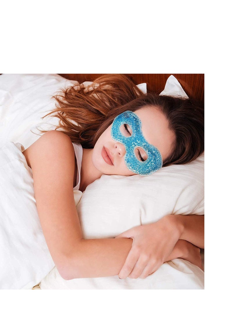 Y&D Gel Eyemask with Eye Holes, Hot Cold Compress Pack Therapy, Cooling for Puffy Eyes, Dry Headaches, Migraines, Dark Circles, Sinus, Reusable Facemask - Image 3