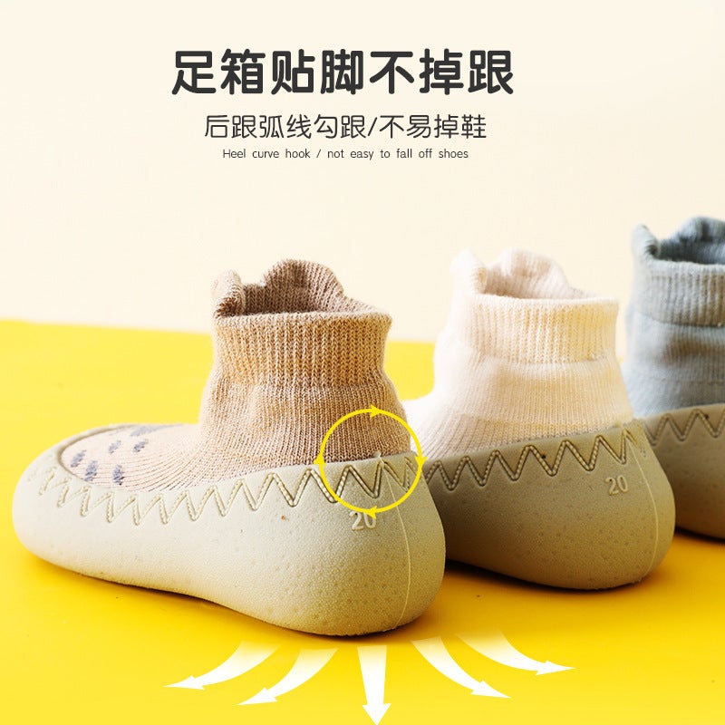 Baby Floor Socks: 6-12 Months Cotton Thin Soft Bottom - Non Slip Toddler Socks for Newborn Children Indoor Cool Spring Autumn Use - Image 4