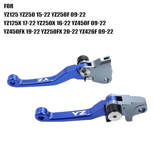 Adsspro CNC Foldable Brake Clutch Lever Handle Handlebar Grips Set Fit for YZ125/250 15-22 YZ250F 09-22 YZ125X 17-22 YZ250X 16-22 YZ450F 09-22 YZ450FX 19-22 YZ250FX YZ426F Dirt Pit Bike 7/8" 22mm - Image 3