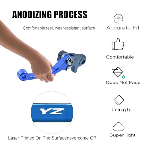 Adsspro CNC Foldable Brake Clutch Lever Handle Handlebar Grips Set Fit for YZ125/250 15-22 YZ250F 09-22 YZ125X 17-22 YZ250X 16-22 YZ450F 09-22 YZ450FX 19-22 YZ250FX YZ426F Dirt Pit Bike 7/8" 22mm - Image 5