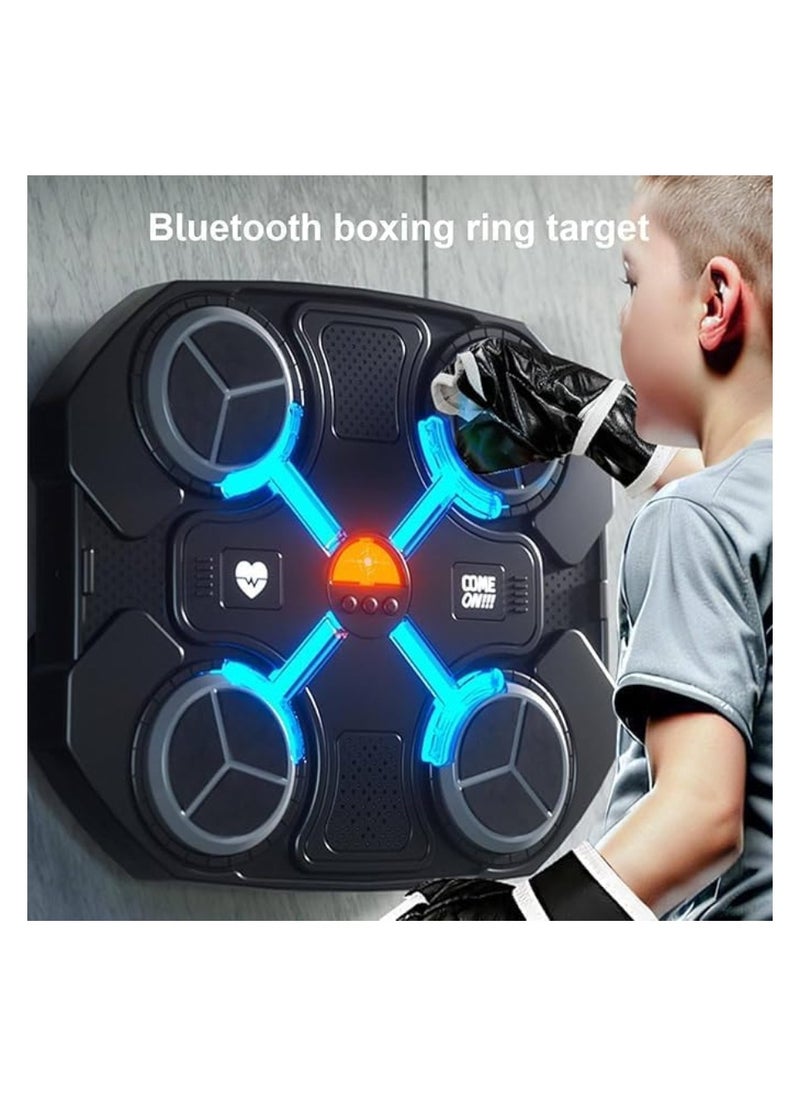Generic Musical Boxing Machine, Smart Wall Mounted Punching Machine, 3 Levels Speed ​​and Mode Adjustment, USB Charging, One Punch Boxing Game Training Equipment, with LED Light, Black  - Image 4