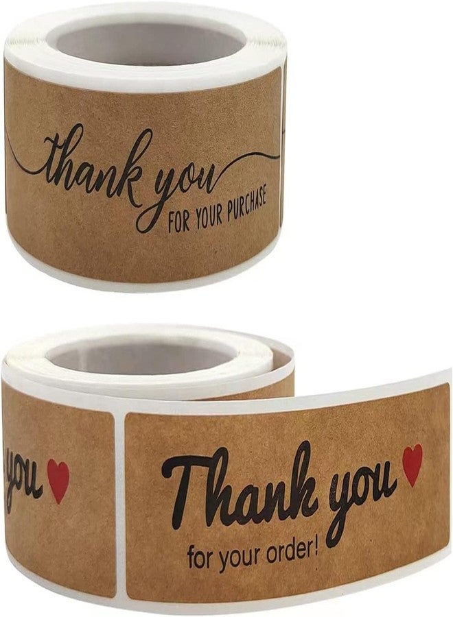 STORE 2508 Store2508 4 Rolls Large Thank You Stickers Craft Paper 3x1 Inch. Thank You for Your Order Stickers (4 Rolls) - Image 4