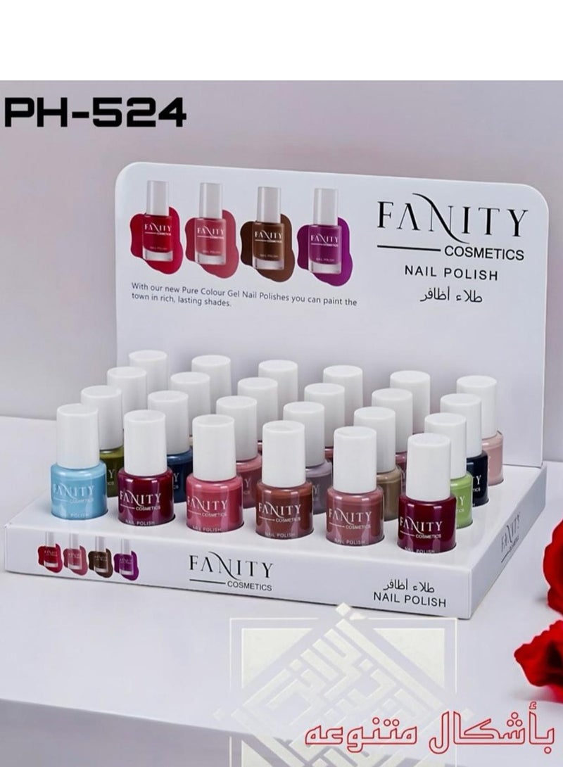 FANITY New Pure Color Gel Nail Polish 24pcs