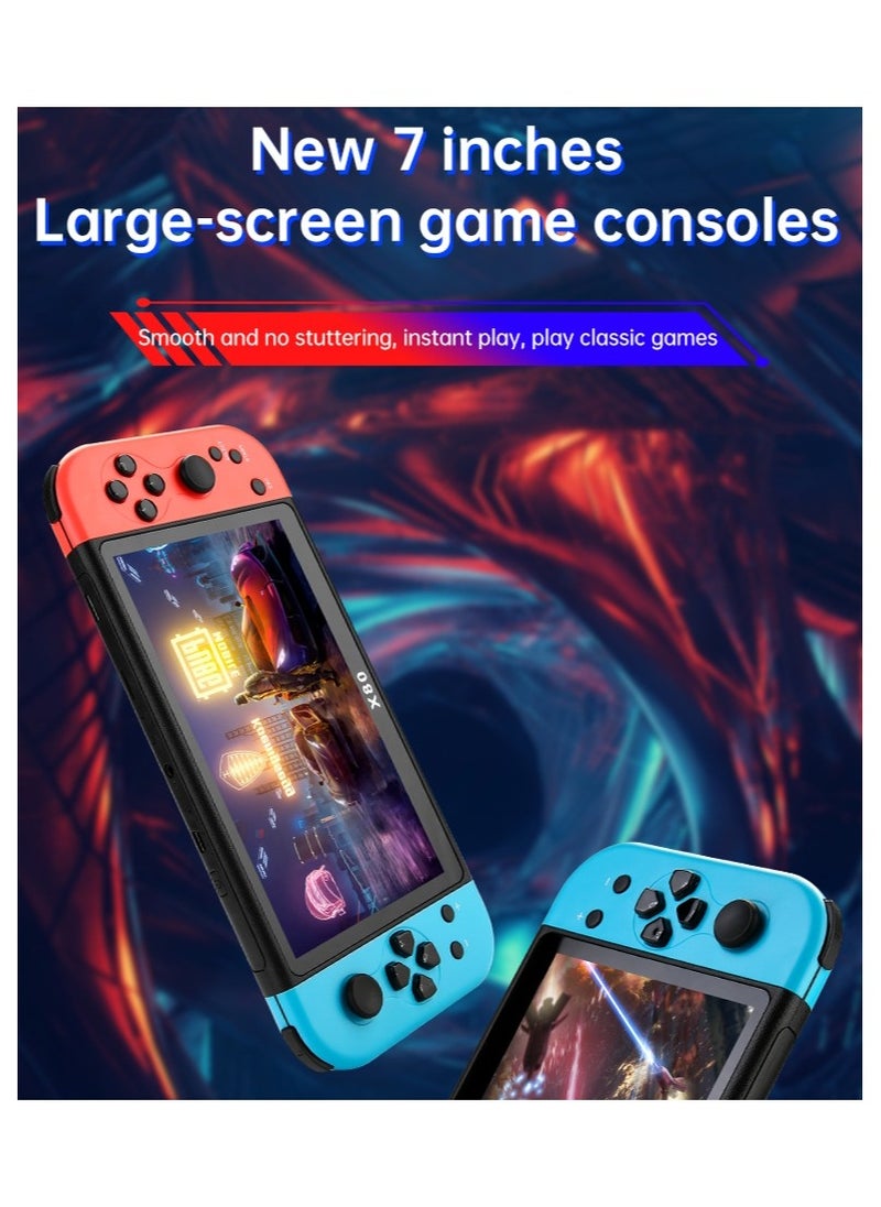 ماركة غير محددة - وحدة تحكم ألعاب محمولة X80، شاشة عالية الدقة مقاس 7 بوصات، محاكيات Arcade 10، وحدة تحكم ألعاب كلاسيكية محمولة متعددة الوظائف - Image 1