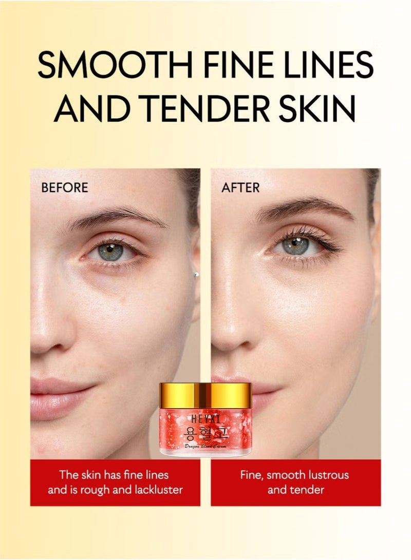 هايكسي Dragons Blood Easy Cream,30 جرام ريتينول المشيمة لونغ كريم دم التنين ترطيب كريم تثبيت,كريم تثبيت الوجه دم التنين, حتى لون الجلد, كريم تثبيت الوجه - Image 5