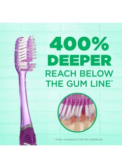 GUM Technique Deep Clean Toothbrush - Compact Soft - Soft Toothbrushes for Adults with Sensitive Gums - Extra Fine Bristles, 2ct (6pk)
