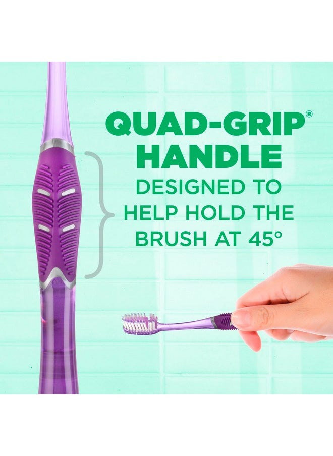 Gum - GUM Technique Deep Clean Toothbrush - Compact Soft - Soft Toothbrushes for Adults with Sensitive Gums - Extra Fine Bristles, 2ct (6pk) - Image 1