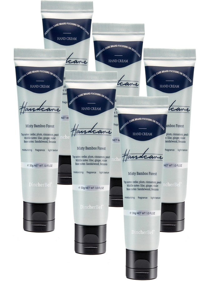 DincherBel 6 Pack Travel Size Hand Cream Set - 1 oz Moisturizing Lotion for Dry Cracked Hands, Misty Bamboo Forest Scented Hand Lotion Gift for Women, Nurses, Teachers, Bridesmaids Gifts - Image 1