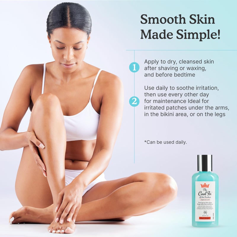 Shaveworks The Cool Fix Aftershave for Women: Pubic Hair Removal, Razor Bumps, Razor Burns, Ingrown Hair Treatment â€“ After Shaving Post Waxing Bikini Area Moisturizing Skin Care Gel 2 Fl Oz - Image 5