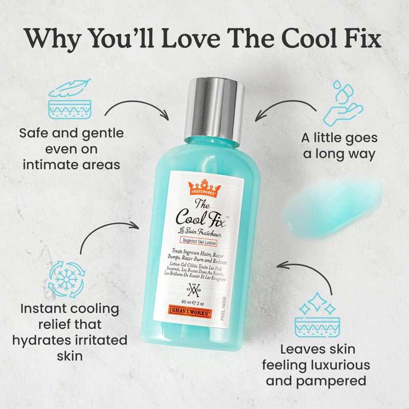 Shaveworks The Cool Fix Aftershave for Women: Pubic Hair Removal, Razor Bumps, Razor Burns, Ingrown Hair Treatment â€“ After Shaving Post Waxing Bikini Area Moisturizing Skin Care Gel 2 Fl Oz - Image 3