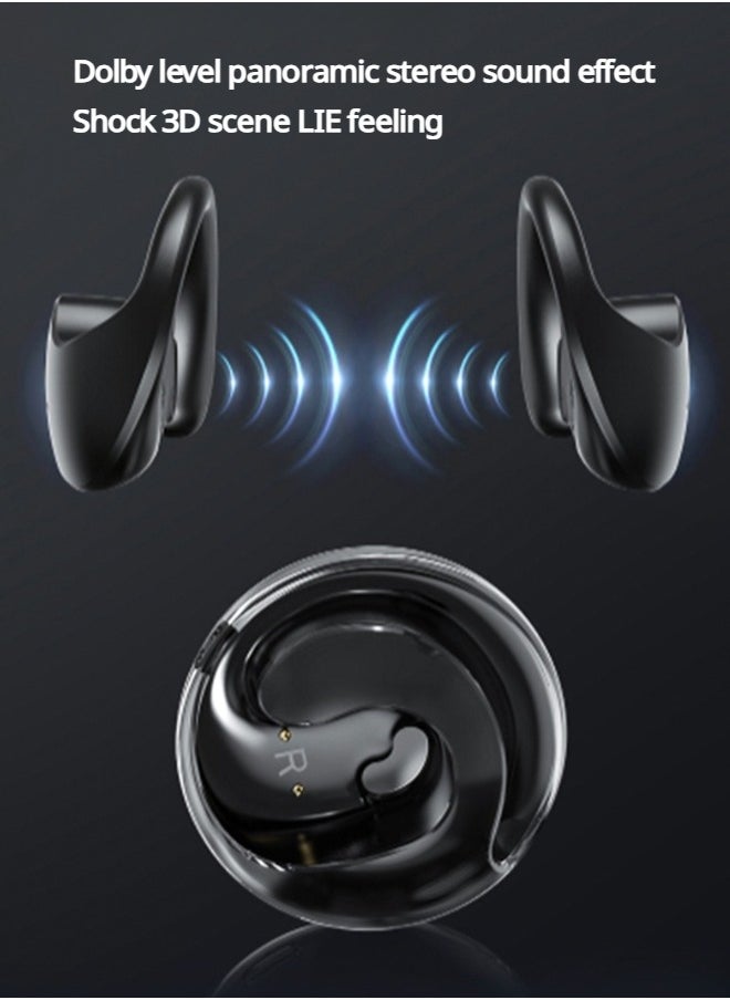 Generic - Bluetooth Headphones High-Quality Wireless Earbuds - Compatible with iPhone, Android, and Computers - Black - Image 1