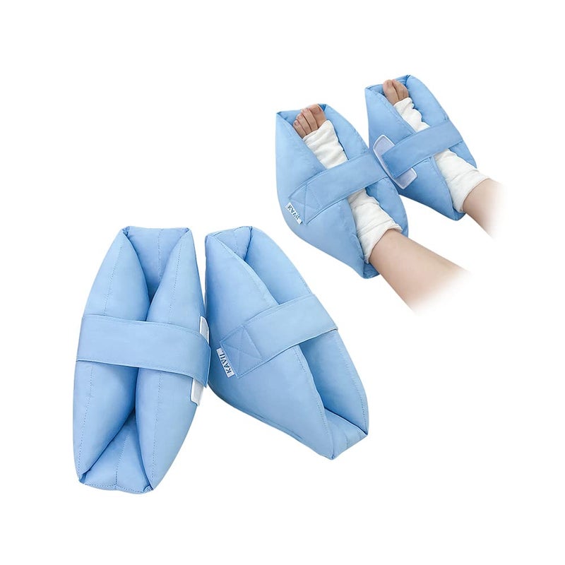 KAVIL Heel Protectors Cushion Pain Relief Foot Pillow for Pressure Sores Foot Support Boot Surgery Recovery Supplies for Elderly Bedridden Pressure Ulcer Cushions Ankle Pillow for Bed Wheelchair 1 Pair 