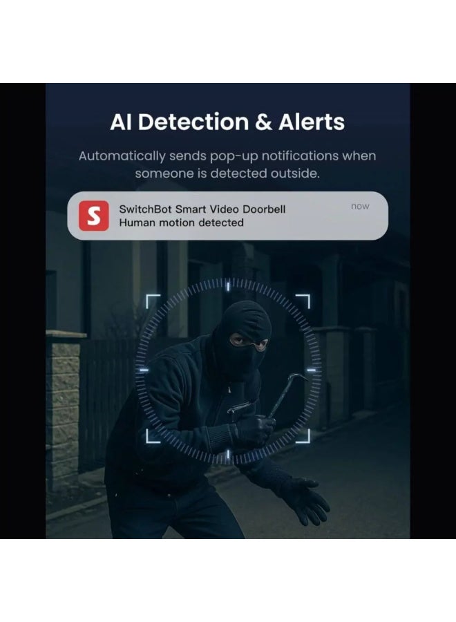SwitchBot Video Doorbell Camera Wireless with Monitor - Image 2
